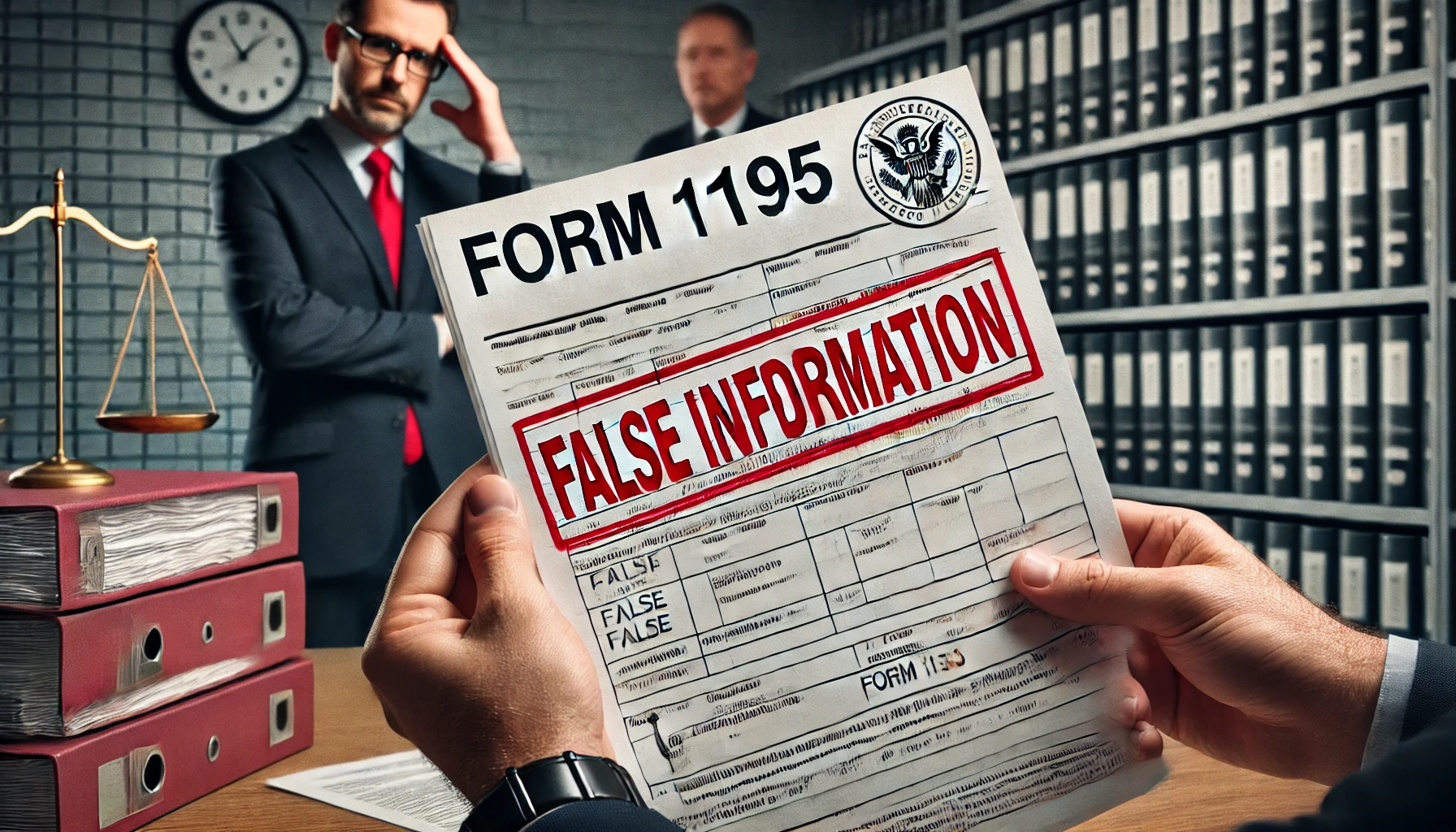 What Happens if I Provide False Information on Form 1195
